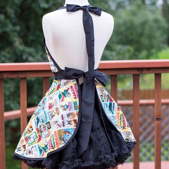 Classic Mickey Handmade 50's Style Pin-up apron - One of a kind! - Picture 7 of 10